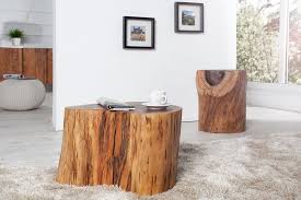 Die wohnzimmertische sind an sich ein element im innendesign, welches sehr viel abwechslung anbietet. Riess Ambiente Couchtisch Goa 50cm Natur Wohnzimmertisch Massivholz Baumstamm Hocker Akazie Online Kaufen Otto