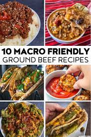 A Roundup Of Macro Friendly Ground Beef Recipes Like Cheeseburger Bites Taco Soup Beef And Broccoli Macro Friendly Recipes Macros Diet Recipes Beef Recipes