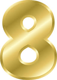 Gold Number 8 transparent PNG - StickPNG