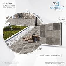 We have complete solutions for decorating items with varieties of product categories like porcelain vitrified tile, outdoor tiles, polished glazed vitrified tiles india. Skytouch Ceramic Auf Twitter Retro Mosaic Plaster Kota Outdoor Vitrified Tiles 600x600mm A Shade To Match Your Outdoor Designoftheday Architecturalflooring Floordecor Skytouchcollections Bestproducts Ceramic Ceramictiles Tilesmanufacturers