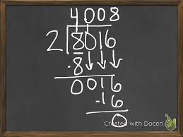 Long Division With Zero In The Quotient Long Division Math Division Classroom Essential