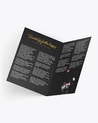 A5 horizontal brochure mockup in mans hand for any designer that is looking to display their design professionally. A5 Brochure Mockup In Stationery Mockups On Yellow Images Object Mockups