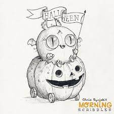 Happy Halloween Morningscribbles October Halloween Cute Monsters Drawings Cute Monsters Cute Drawings