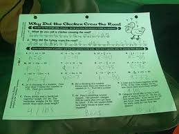 Why Did The Chicken Cross The Road Riddle Worksheet Finding Yourself My First Year School Year