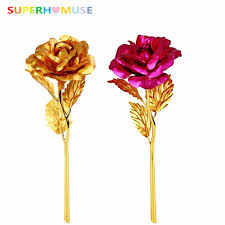 Whether you're looking for a artificial white. Superhomuse Plated Golden Rose Flower For Women 24k Gold Artificial Flowers Party Favors Best Gift For Valentine S Mother S Anniversary Birthday Day With Packing Box Walmart Com Walmart Com