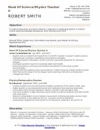 To obtain a challenging and fresher summer internship in mechanical engineering. Physics Teacher Resume Samples Qwikresume