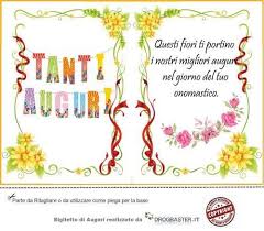 Biglietti Di Auguri Onomastico Da Stampare Onomastico Biglietti Di Auguri Buon Onomastico