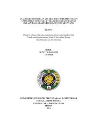 Assalamualaikum & salam sejantera ✏️ kami tahu nak buat buku program terutamanya design. Analisis Ketersediaan Koleksi Buku Di Perpustakaan Universitas Sumatera Utara Berdasarkan Daftar Bacaan Pada Silabus Program Studi Akuntansi