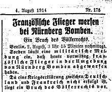 Germany declares war against france, while romania declares its neutrality. Flugzeug Von Nurnberg Wikipedia