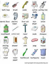 Here are the names of different furniture and household items in english. Bathroom Items Names English Lesson