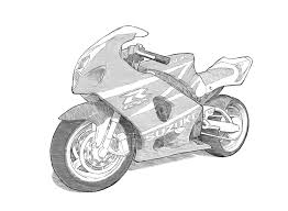 Now make the handlebars and connect them to the ends of the forks drawn in the step 2. Motorbike Drawing Techniques On Behance