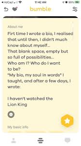 If you want to see who likes you without swiping, you must pay for the membership. This Very Philosophical Bumble Profile Bumble