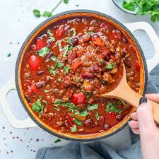 Homemade beef chili with beans. Easy Homemade Beef Chili Recipe Healthy Fitness Meals