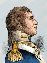 John Parker Boyd, US officer in the War of 1812. Hand-colored woodcut