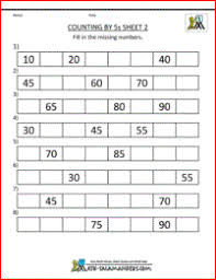 Sample grade 1 addition worksheet 1st Grade Math Worksheets Counting By 1s 5s And 10s