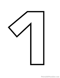 Black And White Outline Number 1 Clipart Printable Bubble Number 1 Outline Bubble Numbers Printable Numbers Large Printable Numbers