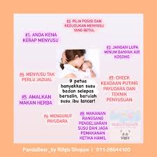 Saya nak kongsikan air minuman dalam pantang yang mampu memberikan kesan yang superb untuk. 9 Petua Banyakkan Susu Badan Pandabear Byrifqis Shoppe Facebook