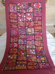 Vintage Indian Handmade Tapestry Wall Hanging With Patchwork 퀼트
