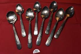 Wm A Rogers A1 Plus Oneida Ltd 7 Teaspoons 1 Sugar Spoon Wmarogers Vintage Flatware Sugar Spoon Spoon