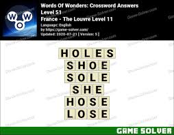 Maybe you would like to learn more about one of these? Words Of Wonders France The Louvre Level 11 Answers Game Solver