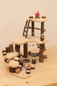 Wooden Tree House Mini Waldorf Doll House Magical Tree House Toy Peg People House Fairy Dwelling Furniture Gnome Home Tree Fort Wooden Tree House Tree House Diy Wooden Tree