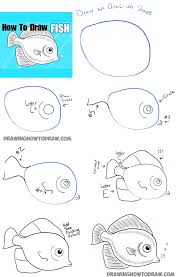 Today, austin and i are learning how to draw a blue tang saltwater fish! How To Draw A Cute Fish Cartoon With Simple Steps For Kids How To Draw Step By Step Drawing Tutorials