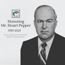 𝐇𝐨𝐧𝐨𝐫𝐢𝐧𝐠 𝐭𝐡𝐞 𝐋𝐞𝐠𝐚𝐜𝐲 𝐨𝐟 𝐌𝐫. 𝐒𝐭𝐮𝐚𝐫𝐭 𝐏𝐞𝐩𝐩𝐞𝐫  The story of Meade County Schools is forever shaped by the leadership and  vision of Mr. Stuart Pepper—a leader who believed that building a strong