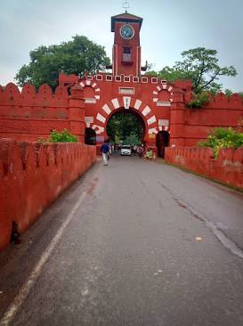 Historic Red Gate of Munger Fort, AI generated