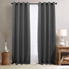 Dark grey and light grey curtains. Amazon Com Lazzzy Curtains 95 Inches Dark Gray Bedroom Grommet Top Window Curtain Panels Thermal Insulated Linen Textured Drapes For Living Room Darkening Curtain Set Kitchen Dining