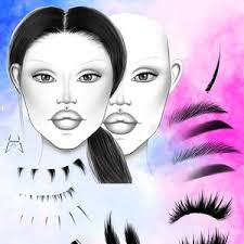 Realistic Makeup Face Chart "chelsea"