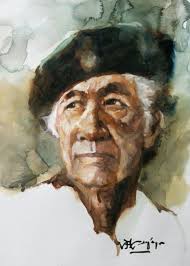 Koi. Mijello Mission gold watercolor