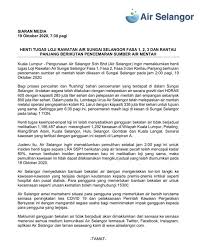 Gangguan bekalan air di beberapa kawasan di gombak dan kuala lumpur selama 23 jam bermula khamis ini. Air Selangor Siaran Media Henti Tugas Loji Rawatan Air Selangor Fasa 1 2 3 Dan Rantau Panjang Berikutan Pencemaran Sumber Air Mentah Senarai Penuh Kawasan Boleh Rujuk Di Https Bit Ly 3o3ftkh Facebook