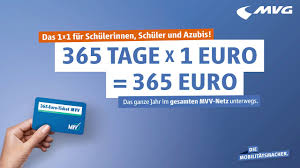 365 Euro Ticket Mvv Munchner Verkehrsgesellschaft Mbh