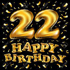 Vektor Herzlichen Gluckwunsch Zum 22 Geburtstag Jubilaumsfeier Mit Brilliant Gold Luftballons Goldenen Lebendigen Konfetti Hintergrund Einladung Karte Feier Party Das Jahrestag Lizenzfrei Nutzbare Vektorgrafiken Clip Arts Illustrationen Image