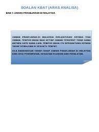 Soalan Kbat Sejarah Ting 1 Pdf