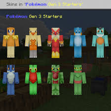 R/pokemon is an unofficial pokémon fan community. Pokemon Skins Gen 3 Starters All Evolutions Minecraft Skin Packs