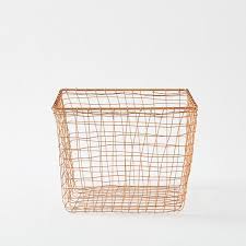 Iron storage basket metal wire mesh basketry bathroom kitchen tray organizer uk. Wire Mesh Basket Copper