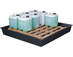 Click here to see the safety data sheets for this product. Pallet Drip Tray Spill Tray Large Drip Tray Polyethylene Drip Tray
