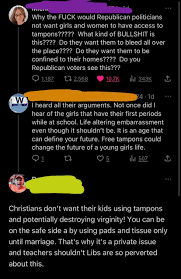 Apparently tampons are perverted now. : rfacepalm