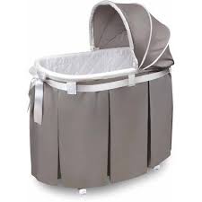 Discover greenguard gold certified baby furniture. Badger Basket Wishes Oval Bassinet Gray Walmart Com Walmart Com