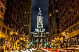 Philadelphia skyline and historic core