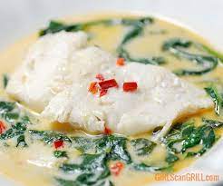 Coconut Milk Poached Cod With Spinach Girls Can Grill