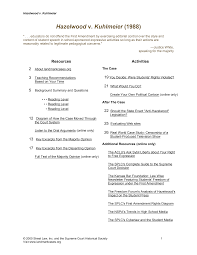 Discuss the answers with the class for a deeper analysis of the. Https Www Annenbergpublicpolicycenter Org Downloads Laice Courtsgame Hazelwood V Kuhlmeier Text Landmark Hazelwood Pdf