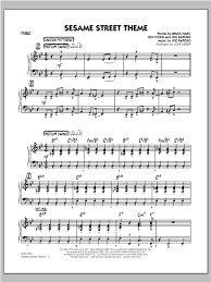 Sesame Street Theme Piano Sheet Music John Berry Jazz Ensemble