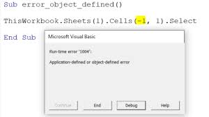 How Do You Fix Run Time Error 1004 In Vba Vba And Vb Net Tutorials Education And Programming Services