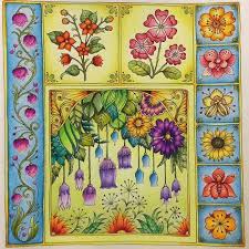 You get a wreath w/ nothing else on the page or a page w/ just 4 flowers on it. 510 World Of Flowers Ideas Johanna Basford Coloring Johanna Basford Coloring Book Basford Coloring