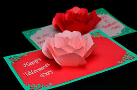 Download Rose Flower Pop Up Card Template Creative Pop Up Cards