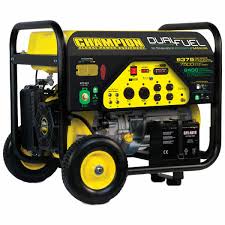 At 9375 starting watts and 7500 running watts, enjoy up to 8 hours of run time on a full tank of gasoline with a noise level of 74 dba from 23 feet. Champion 71531 7500 Watt Electric Start Dual Fuel Portable Generator