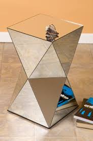 Hexagonal Mirrored Side Table Mirrored Side Tables Mirrored Furniture Furniture Side Tables