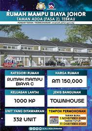 New townhouse for sale at rumah mampu milik johor (rmmj), pasir gudang by meridin east sdn bhd. Permohonan Perumahan Mampu Milik Di Taman Adda Daerah Tebrau Dibuka Secara Rasmi